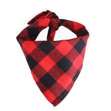 Load image into Gallery viewer, Red Green Blue White Plaid Pet Bibs Scarf Cotton Double Thickening Pet Bandana for Small Large Cats Dogs
