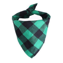 Load image into Gallery viewer, Red Green Blue White Plaid Pet Bibs Scarf Cotton Double Thickening Pet Bandana for Small Large Cats Dogs
