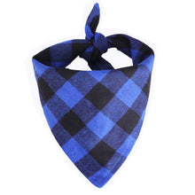 Load image into Gallery viewer, Red Green Blue White Plaid Pet Bibs Scarf Cotton Double Thickening Pet Bandana for Small Large Cats Dogs
